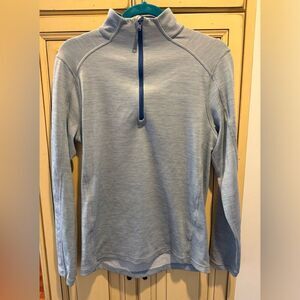 Vineyard Vines Grey-blue Quarter-Zip Pullover, Men’s XS